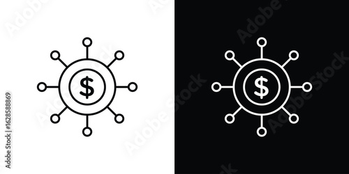 Business model icon vector illustration sign symbol. linear design