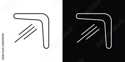 Boomerang icon vector illustration sign symbol. linear design