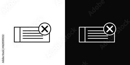 Bounced check icon vector illustration sign symbol. linear design