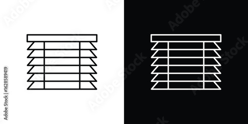Blinds icon vector illustration sign symbol. linear design