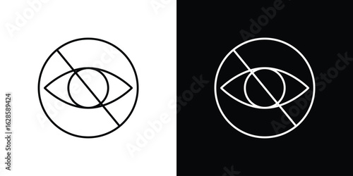 Blindness icon vector illustration sign symbol. linear design