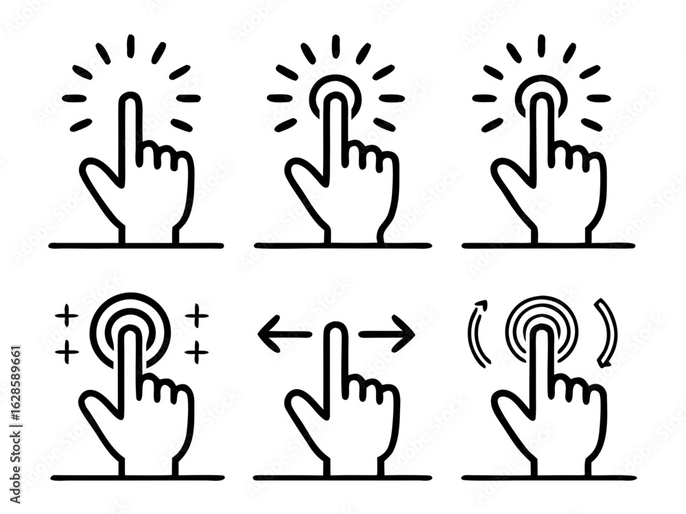 Fototapeta premium hands touch vector illustration