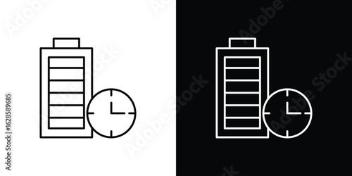 Battery life icon vector illustration sign symbol. linear design