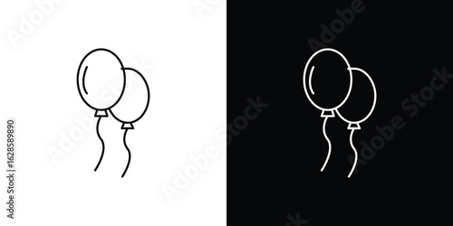 Balloon icon vector illustration sign symbol. linear design