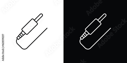Audio jack icon vector illustration sign symbol. linear design