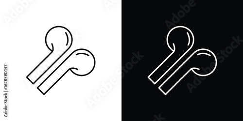 Air pods icon vector illustration sign symbol. linear design