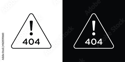 404 Error icon vector illustration sign symbol. linear design