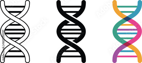 DNA helix, genetic molecule, science graphic for medical use