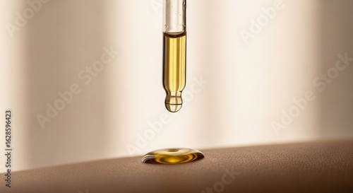 Wallpaper Mural Dropper dispensing oil, close-up on a human arm. Concept of beauty, skincare, or aromatherapy. Torontodigital.ca