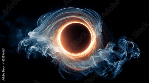 Abstract portal to another dimension or black hole concept with glowing effect