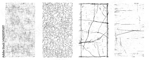 Collection of grunge overlay vector texture. Perfect to use in posters