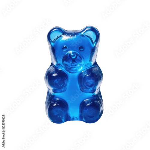 Vibrant blue gummy bear candy (2)