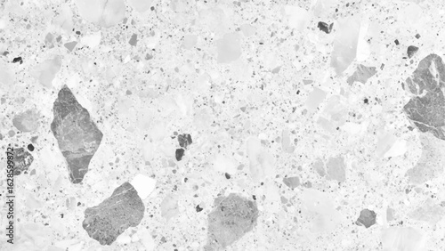 Black and white terrazzo marbled floor texture polished granite stone surface background high resolution top view for design. Wall terrazzo texture gray and black of stone granite white background