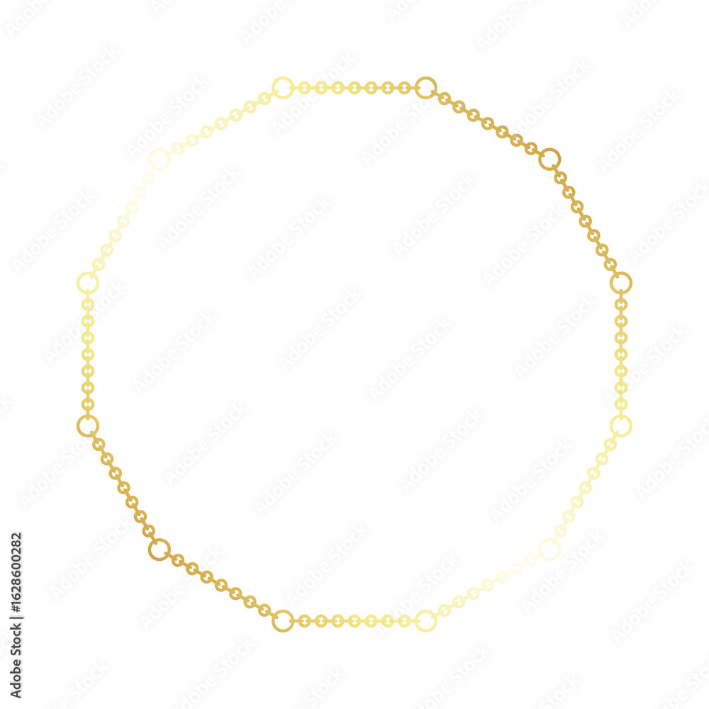 Gold round link chain design Gold round link chain design