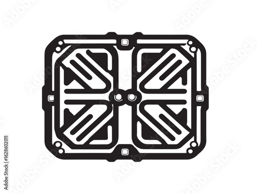 Sleek Floor Protector Mats Icon with Contemporary Vector Outline