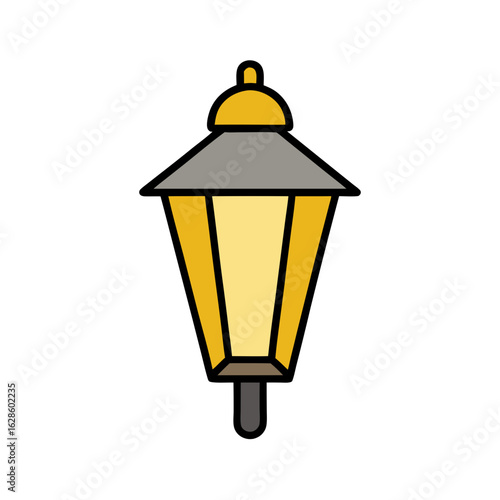 yellow street lantern
