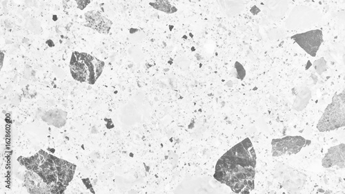 Black and white terrazzo marbled floor texture polished granite stone surface background high resolution top view for design. Wall terrazzo texture gray and black of stone granite white background