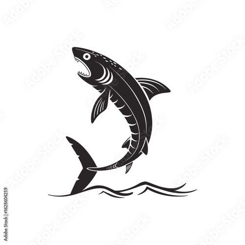 Artistic fish illustration with vibrant colors