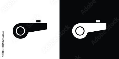 Whistle icon. simple glyph icon. Vector solid isolated black illustration.