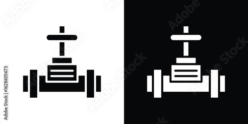 Valve icon. simple glyph icon. Vector solid isolated black illustration.