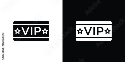 VIP icon. simple glyph icon. Vector solid isolated black illustration.