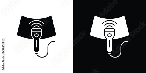 Ultrasound icon. simple glyph icon. Vector solid isolated black illustration.