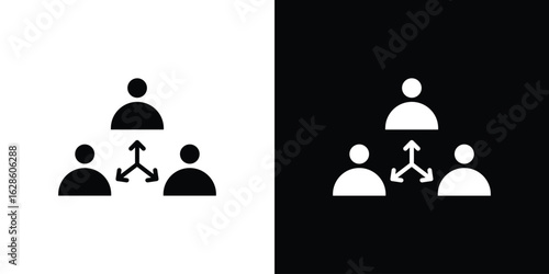 Third party icon. simple glyph icon. Vector solid isolated black illustration.