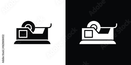 Tape dispenser icon. simple glyph icon. Vector solid isolated black illustration.