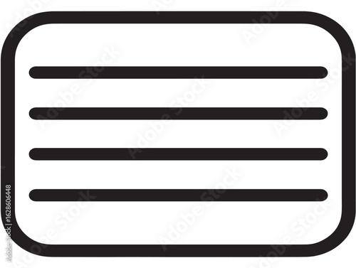 Clean footboard furniture icon in elegant minimal vector drawing