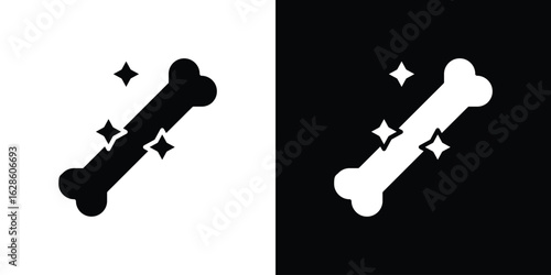 Strong healthy bones icon. simple glyph icon. Vector solid isolated black illustration.