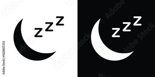 Sleep icon. simple glyph icon. Vector solid isolated black illustration.