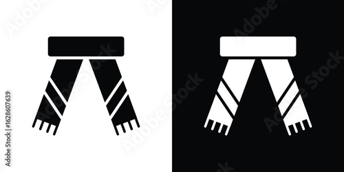 Scarf icon. simple glyph icon. Vector solid isolated black illustration.