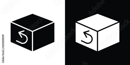 Return purchase icon. simple glyph icon. Vector solid isolated black illustration.