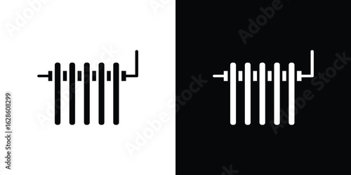 Radiator icon. simple glyph icon. Vector solid isolated black illustration.