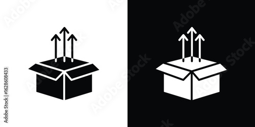 Product release icon. simple glyph icon. Vector solid isolated black illustration.