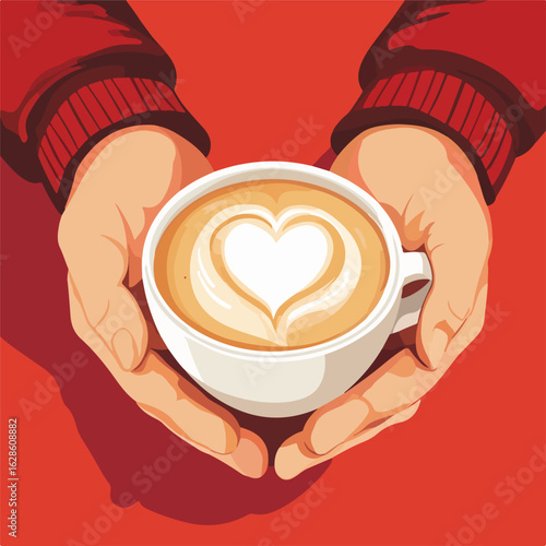 Barista preparing cappuccino close-up