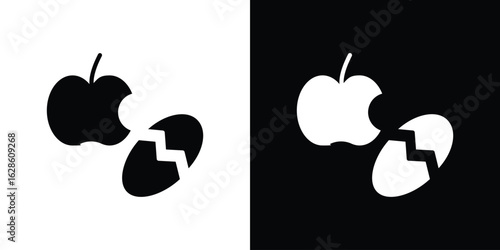 Organic waste icon. simple glyph icon. Vector solid isolated black illustration.