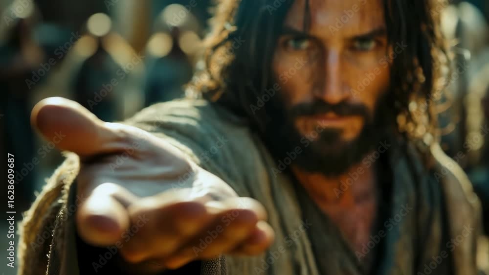 Christ eternal gesture: sacred symbol, spiritual aid, holy comfort, guiding spirit, merciful light, faithful rescue, helping force, loving grace, divine figure, gentle presence, healing power,