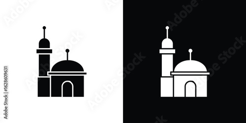 Mosque icon. simple glyph icon. Vector solid isolated black illustration.