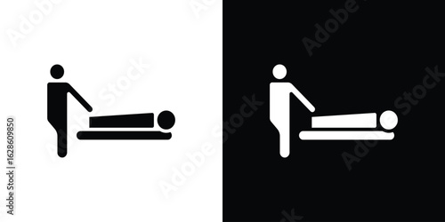 Massage icon. simple glyph icon. Vector solid isolated black illustration.
