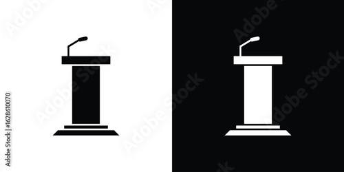 Lectern icon. simple glyph icon. Vector solid isolated black illustration.