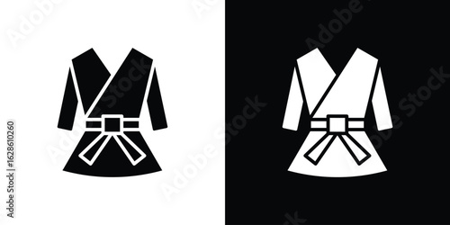Kimono icon. simple glyph icon. Vector solid isolated black illustration.