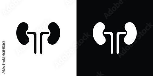 Kidney icon. simple glyph icon. Vector solid isolated black illustration.
