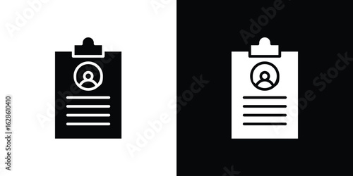 Job description icon. simple glyph icon. Vector solid isolated black illustration.