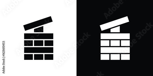 Jenga icon. simple glyph icon. Vector solid isolated black illustration.