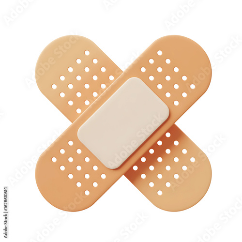 3d Securely fastened medical bandage providing essential wound care and protection, symbolizing healing and recovery for everyday injuries and first aid needs.