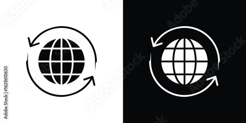 Import export icon. simple glyph icon. Vector solid isolated black illustration.