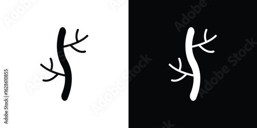 Human artery icon. simple glyph icon. Vector solid isolated black illustration.