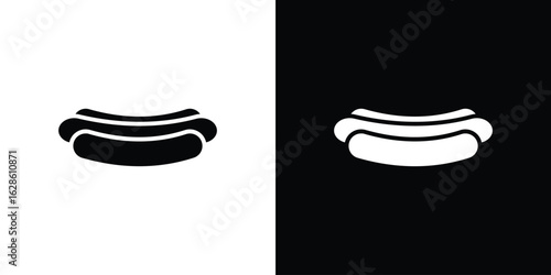 Hot dog icon. simple glyph icon. Vector solid isolated black illustration.