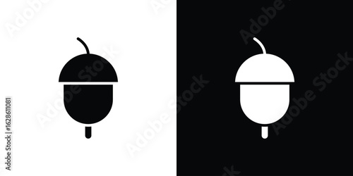Hazelnut icon. simple glyph icon. Vector solid isolated black illustration.